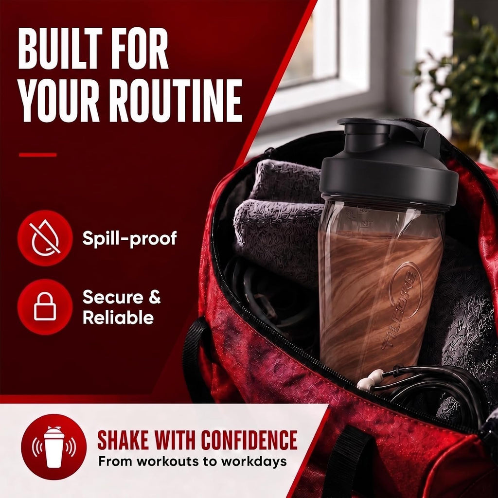Vortex Protein Shaker Bottle 24 oz/700ml - Premium BPA-Free Pre-Workout Shaker Cup for Protein Shakes & Smoothies, Leak-Proof & Durable Bottle-Shakers for Active Lifestyles