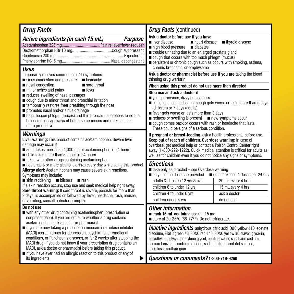 Amazon Basic Care Maximum Strength Daytime Honey Flavor Severe Cold and Flu Relief, Multi-Symptom, Non-Drowsy, Cough, Sore Throat, Nasal Congestion, Liquid Medicine, 12 fl oz (Pack of 1)