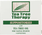 Tea Tree Therapy Vaginal Suppositories with Oil, 6 Count