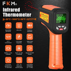 -58°F ~3272°F FKM Infrared Thermometer High Temperature Gun 50:1 Ratio | Digital IR Temp Gun,High Precision-Laser Thermometer Gun for Cooking,Kilns,Forges,Engine,HVAC,Industrial and Home Repair