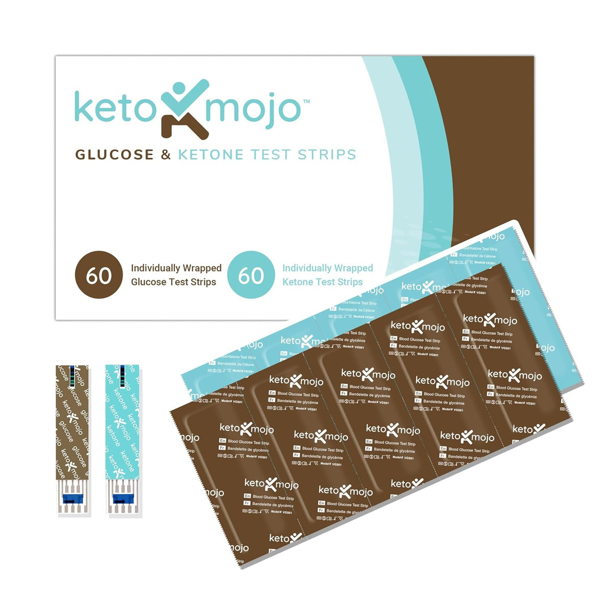 KETO-MOJO GK+ Glucose & Ketone Meter Kit, 140 Strips, Keto Diabetes