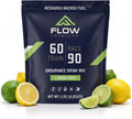 Flow Formulas Lemon Lime Endurance Drink Mix, Top 12 Allergen-Free, Carbohydrate & Electrolyte Sports Fuel Powder for Performance Training, High Carb Exercise Support, Gluten-Free - 10 Servings