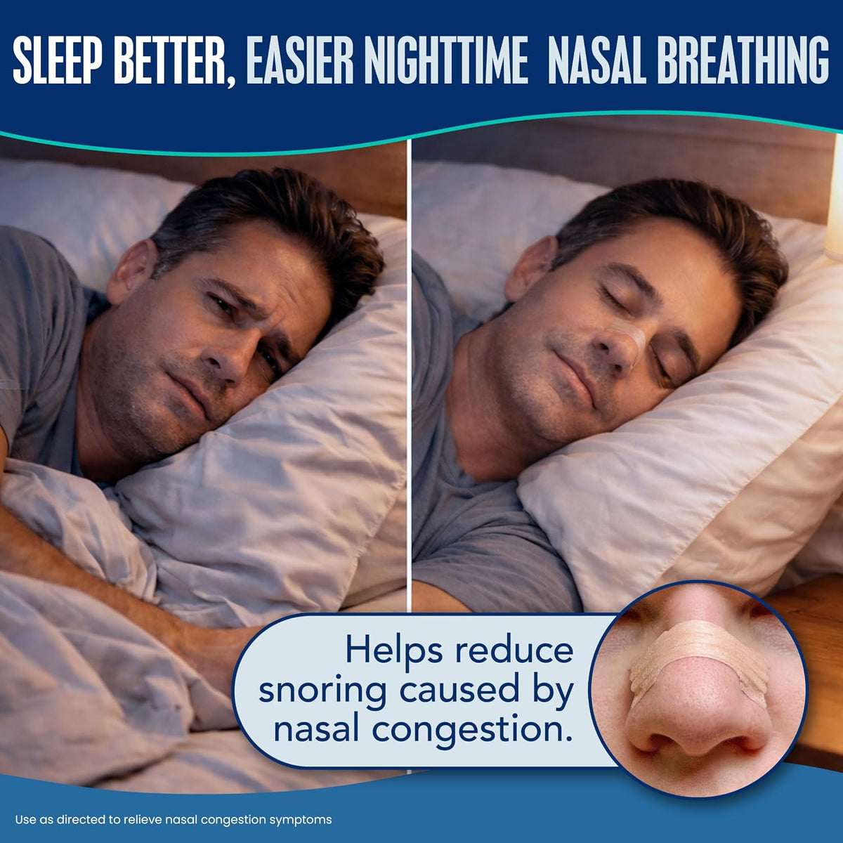 Breathe Right Nasal Strips, Extra Strength, Nasal Congestion, Tan, 26ct | Opens nose and increases nasal airflow, helps relieve nasal congestion for better breathing, drug-free, use anytime, anywhere