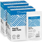 CareStock Abdominal Pad - Highly Absorbent Nonwoven Cellulose ABD Pads, Wound Care First Aid - Individually Packed, Sterile - 5 in. x 9 in., 20 Count, 2 Packs, White