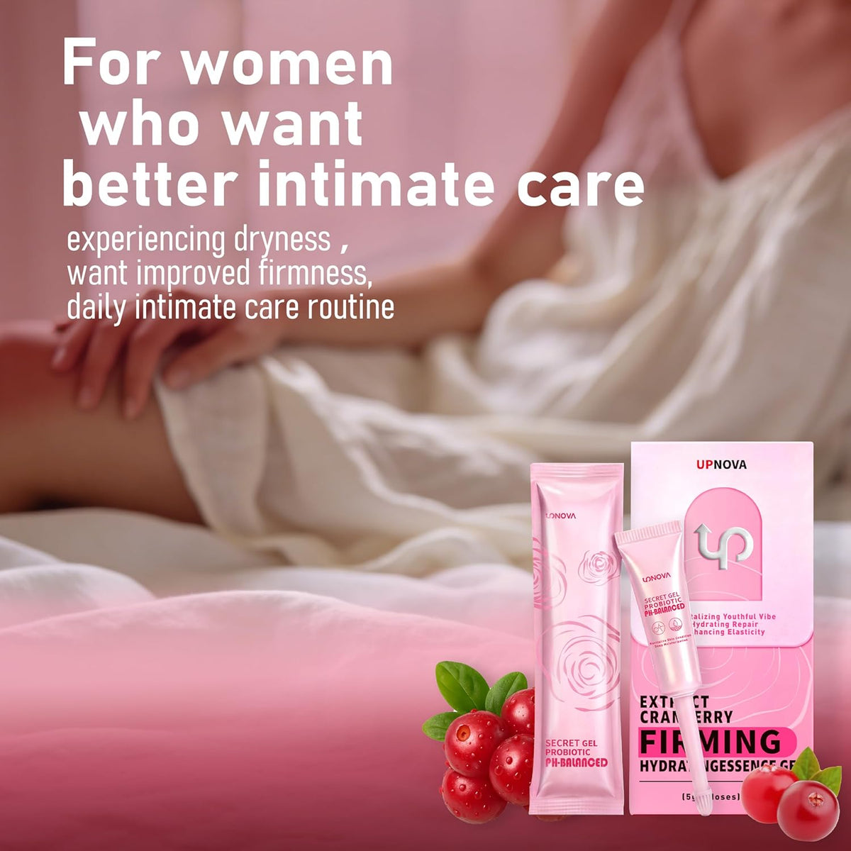 Firming Hydrating Essence Gel for Intimate Care – 5g x 7 Tubes | pH Balancing, Moisturizing, Brightening, Tightening | Women's Intimate Gel | Gentle & Soothing Formula