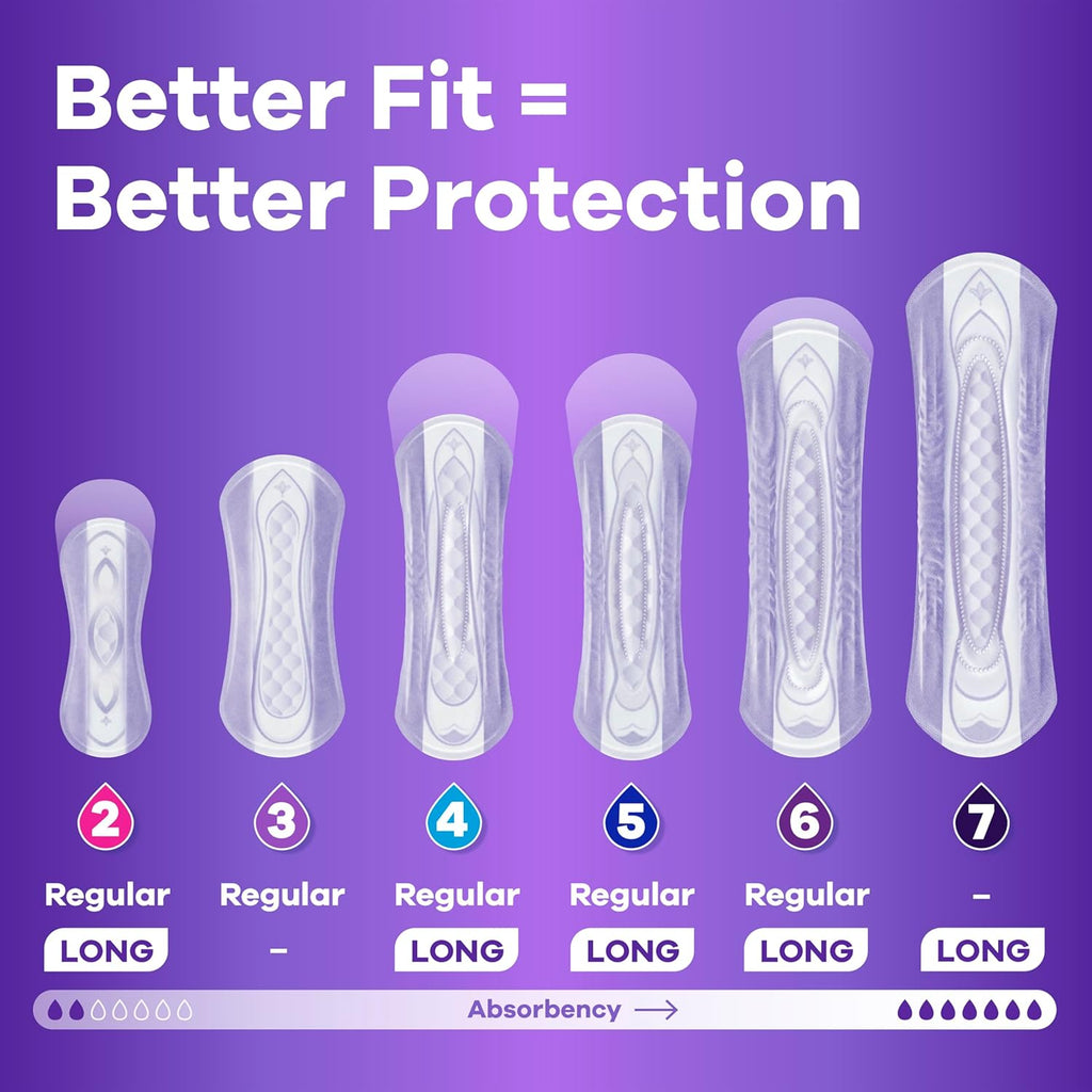 Always Discreet Adult Incontinence Pads for Women, Drier, 6 Drop Long Length, Extra Heavy Absorbency, Pads for Bladder Control Management, Bladder Leaks, & Postpartum Pads, 112ct