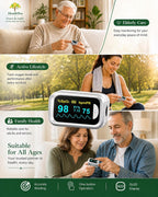 Fingertip Pulse Oximeter Blood Oxygen Saturation Monitor Pulse Ox, Heart Rate and Fast Spo2 Reading Oxygen Meter with OLED Screen Included Lanyard and 2 X AAA Batteries