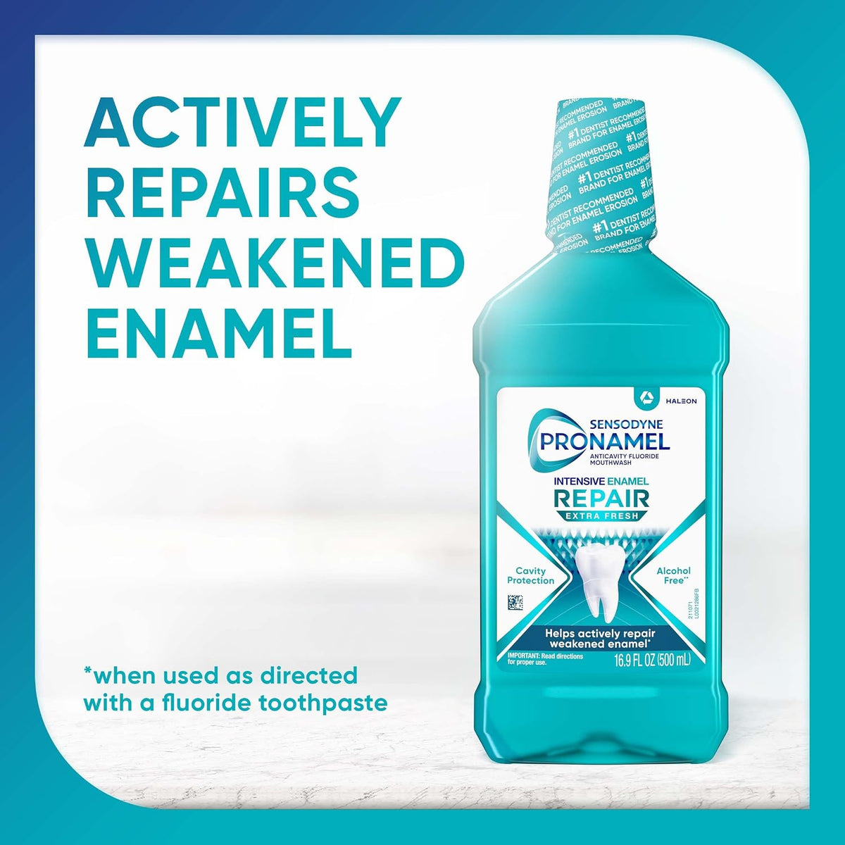 Sensodyne Pronamel Intensive Enamel Repair Mouthwash, 16.9 fl oz (3 Pack) | Alcohol-Free, Extra Fresh, To Help Actively Repair Enamel and Protect Against Cavities, SLS Free