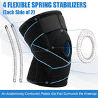 NEENCA Knee Brace for Knee Pain, Adjustable Knee Support with Patella Gel Pad & Side Spring Stabilizers, Knee Wrap for Arthritis, Meniscus Tear, ACL, Knee Pain Relief, Runner, Sport