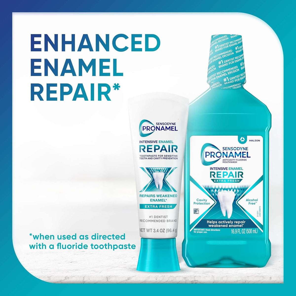 Sensodyne Pronamel Intensive Enamel Repair Extra Fresh Toothpaste,3.4 Oz x4 | For Sensitive Teeth, to Reharden and Strengthen Enamel, Extra Fresh, SLS Free