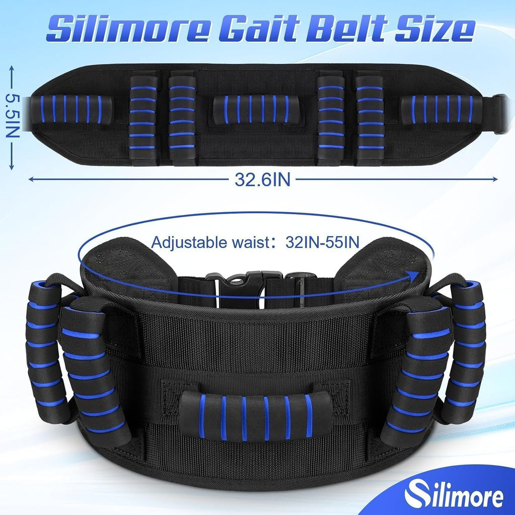 Gait Belt for Seniors, Transfer Belt with 7 Handles