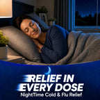 AXIV Nighttime Cold & Flu Relief Softgels, Multi-Symptom Nighttime Relief for Headache, Fever, Sore Throat, Minor Aches and Pains, Sneezing, Runny Nose, and Cough 24 Count
