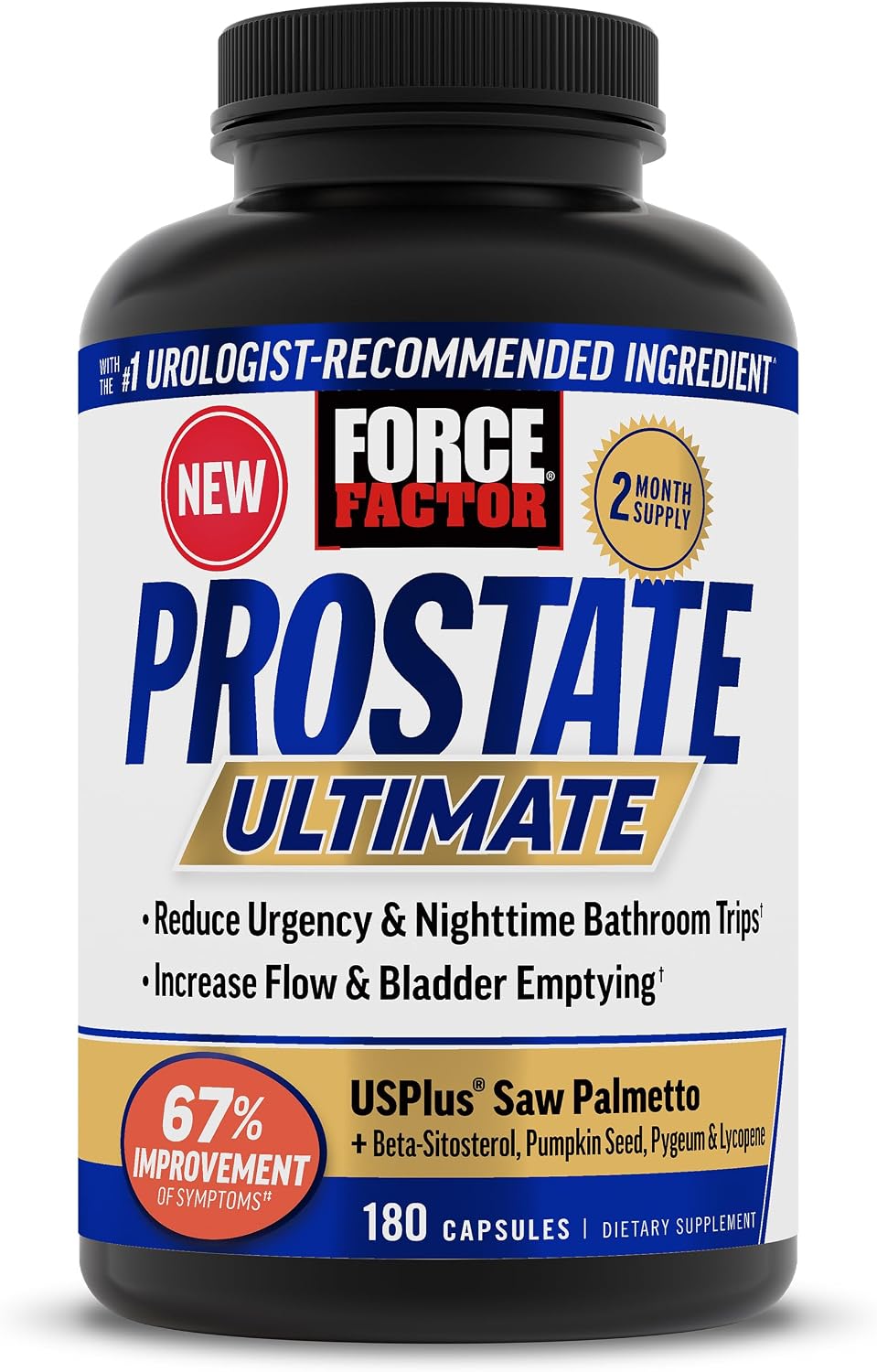 Force Factor Prostate Ultimate, Prostate Health Supplement for Men