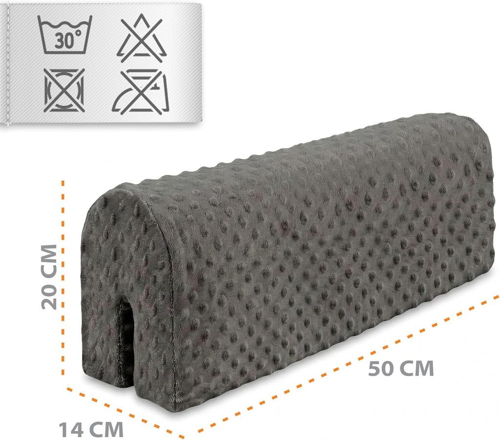 Totsy Baby Bumper Cot Bumper Baby Cots 50 cm – Anti-fall and Shock Protector Barrier Foam Safety Children and Girls for Bed Protection of Fence and Edge for Children Minky Grey