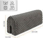 Totsy Baby Bumper Cot Bumper Baby Cots 50 cm – Anti-fall and Shock Protector Barrier Foam Safety Children and Girls for Bed Protection of Fence and Edge for Children Minky Grey