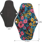 PHOGARY Reusable Menstrual Pads, Washable Night Pads for Abundant Menstrual Flow, Large Pads Set with Wings, Washable, Ideal for Overnight Use