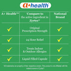 A+Health Cetirizine Hcl 10Mg Liquid Gels, 24 Hour Allergy Relief 65 Count
