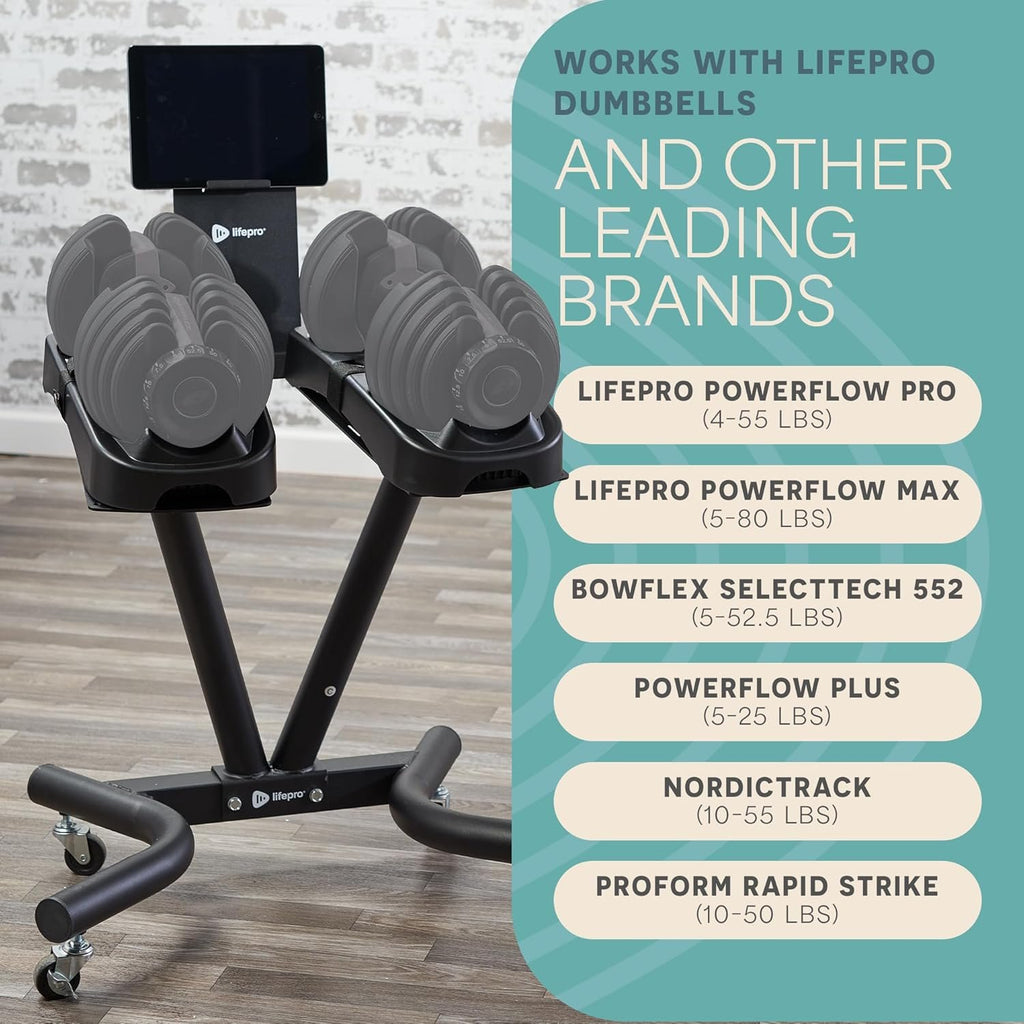 Lifepro Adjustable Dumbbell Stand Weight Stand for Dumbbells Home Gym