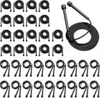 36PCS Adjustable PVC Jump Rope Bulk - 9.4ft Black Jump Ropes for Cardio Fitness, Workout, Training - Tangle-Free Plastic Jumping Rope Bulk for Men & Women