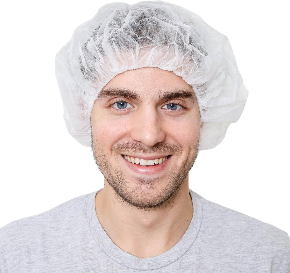 Unisex Polypropylene Bouffant Caps [100 | 1000 | BLACK | WHITE | BLUE | RED |ORANGE | GREEN | 21" | 24" | 28"]