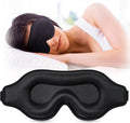 Sleep Eye Mask for Men Women, Lash Extensions 3D Sleeping Mask, Travel Blackout Night Blindfold Eye Shade Cover with Adjustable Strap (Black)