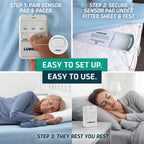 Lunderg Wireless Early Alert Bed Alarm System for Elderly & Fall Prevention | Alerts Caregivers Before They Get Up. No Loud In-Room Alarm To Frighten Your Loved One. Great For Dementia Care. US Company.