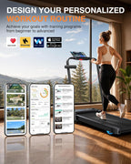 WELLFIT 12% Auto Incline Walking Pad with Handle Bar, Under Desk Treadmill | 40''x16'' Wide Belt, 375lbs+ Capacity, Quiet Motor, Voice Control, Space Saving, Foldable Treadmills for Home Small & Seniors