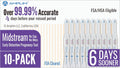 Amplim Midstream Pregnancy Test Stick, HCG Early Detection 6-Days Sooner, Extra Sensitive 10 MIU/mL 99.99% Accurate Result, 2-Sec Easy Home Tests, 10 Pack