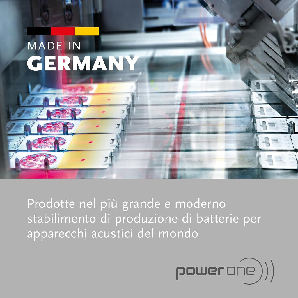 Powerone size 675 Hearing Aid Battery No Mercury made in Germany Genuine Pack 60