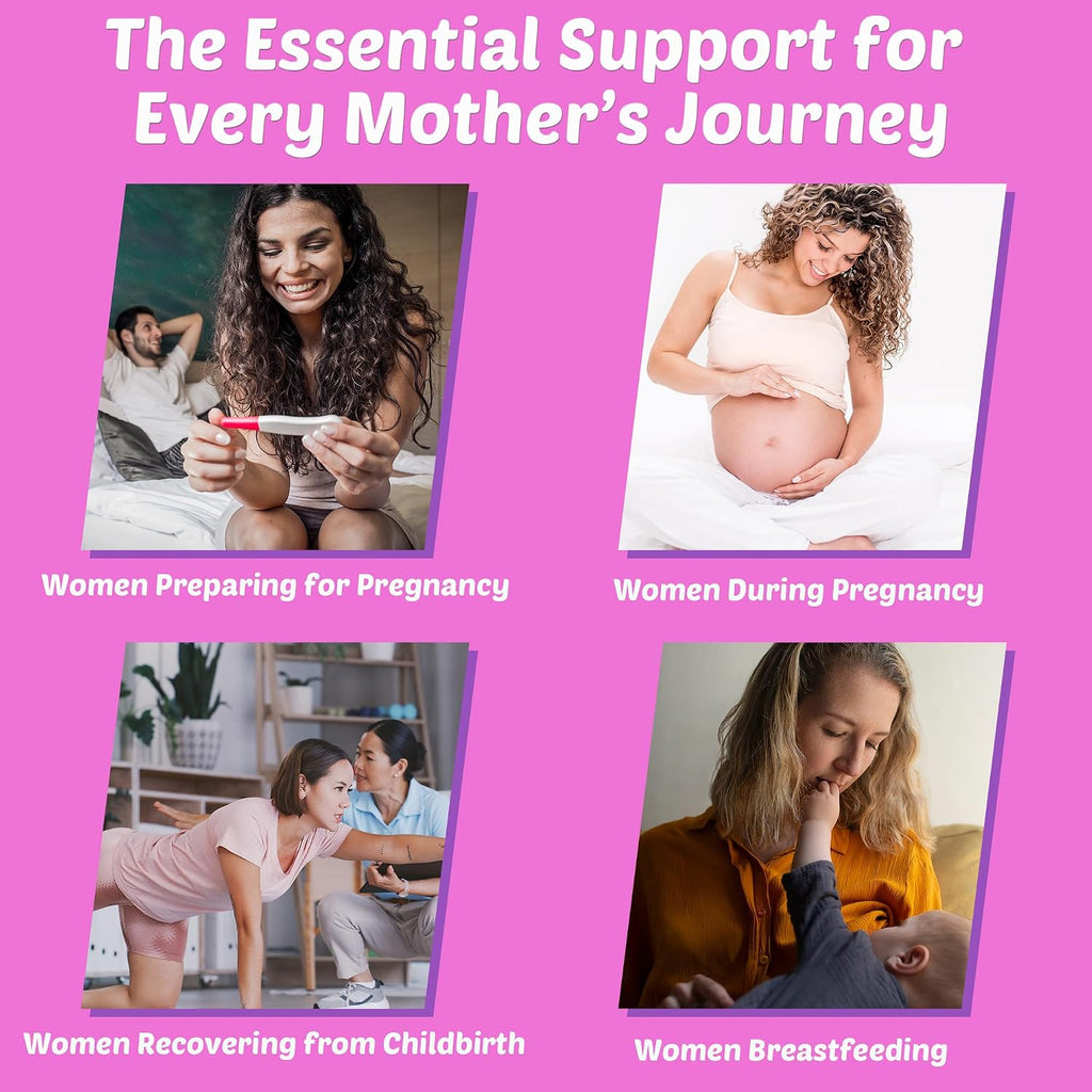 Prenatal Vitamins for Women Gummies + Methylfolate, DHA & Iron, Vegan,120Ct | w/ Omega-3, Organic Food Blend, Choline, Vitamin D3 B6 B12 - Multivitamin for Women Before, During & Post Pregnancy, 0g Sugar