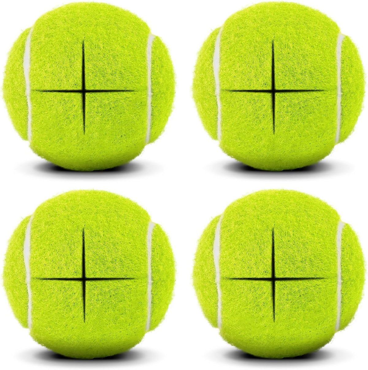 Pre-Cut Tennis Balls for Walkers, 4 Pack Walker Glide Ball Accessories | Heavy Duty Long Lasting Walker Accessories,Silent Gliding,Floor Protection,Easy to Install,Fits Furniture & Walker Legs