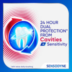 Sensodyne Cavity + Sensitivity Toothpaste, 2.7 oz | Fluoride Toothpaste for Sensitive Teeth and Cavity Protection, Optimized Fluoride Technology To Enhance Remineralization