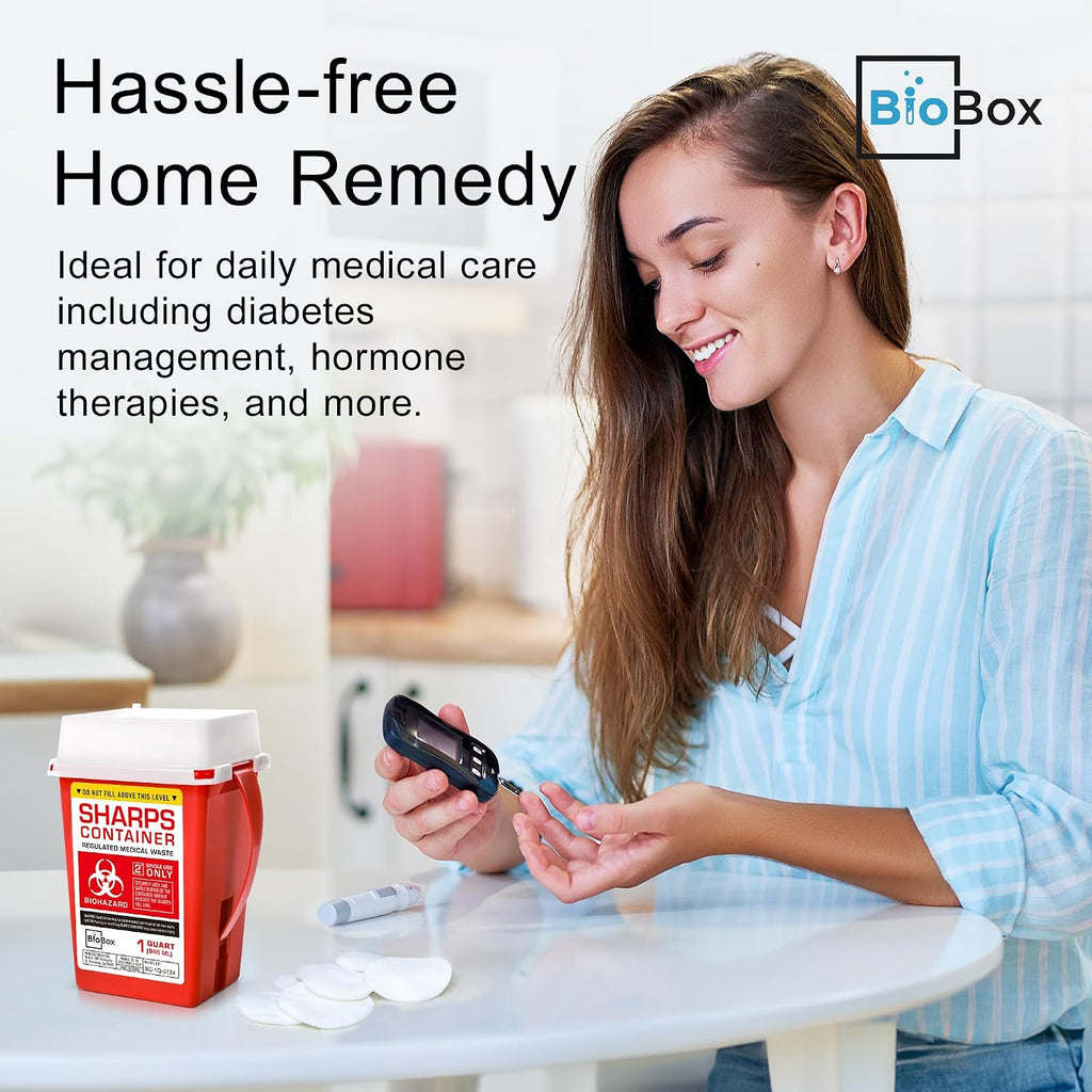 Sharps Container - Small Sharps Containers for Home Use, Travel & Disposal