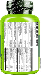 NATURELO Multivitamin for Men - One Daily, 120 Vegetarian Capsules | Vitamins, minerals & organic whole foods, non-GMO
