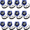 TOODOO 12 Pack Multi Function Digital Stopwatch Timer Bulk Sports Stopwatch with Lanyard Plastic Display Waterproof Date Time Alarm Timer for Coaches Fitness Referees