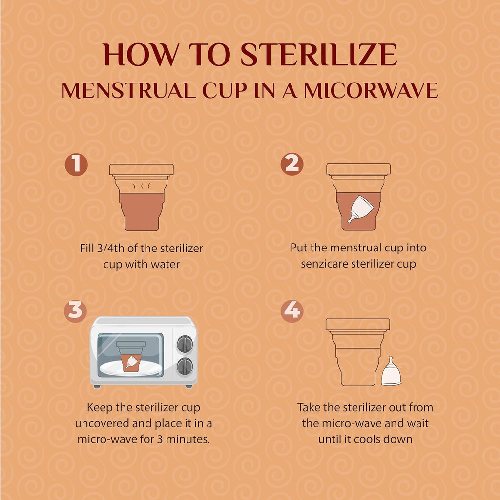 Small Reusable Menstrual Cup, Applicator, Lubricant Gel & Collapsible Menstrual Cup Sterilizer Kit for Women (Pack of 1)