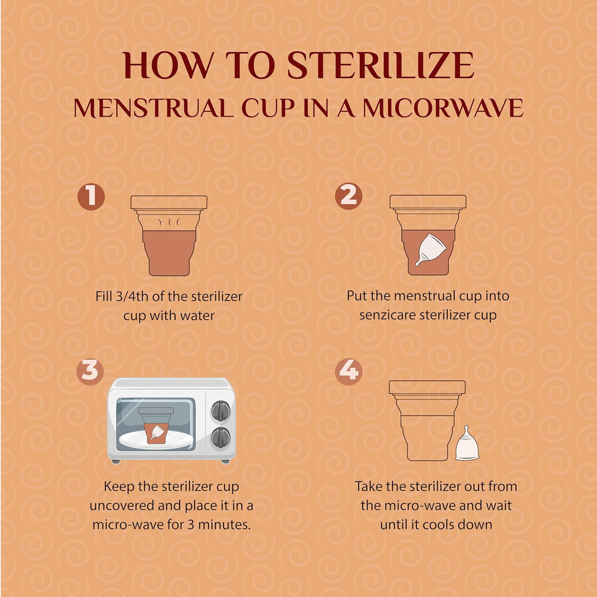 Small Reusable Menstrual Cup, Applicator, Lubricant Gel & Collapsible Menstrual Cup Sterilizer Kit for Women (Pack of 1)