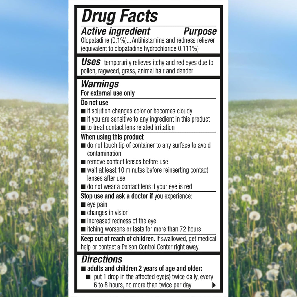 Pataday Twice Daily Allergy Eye Drops, Antihistamine for Itchy Eyes, 5 mL