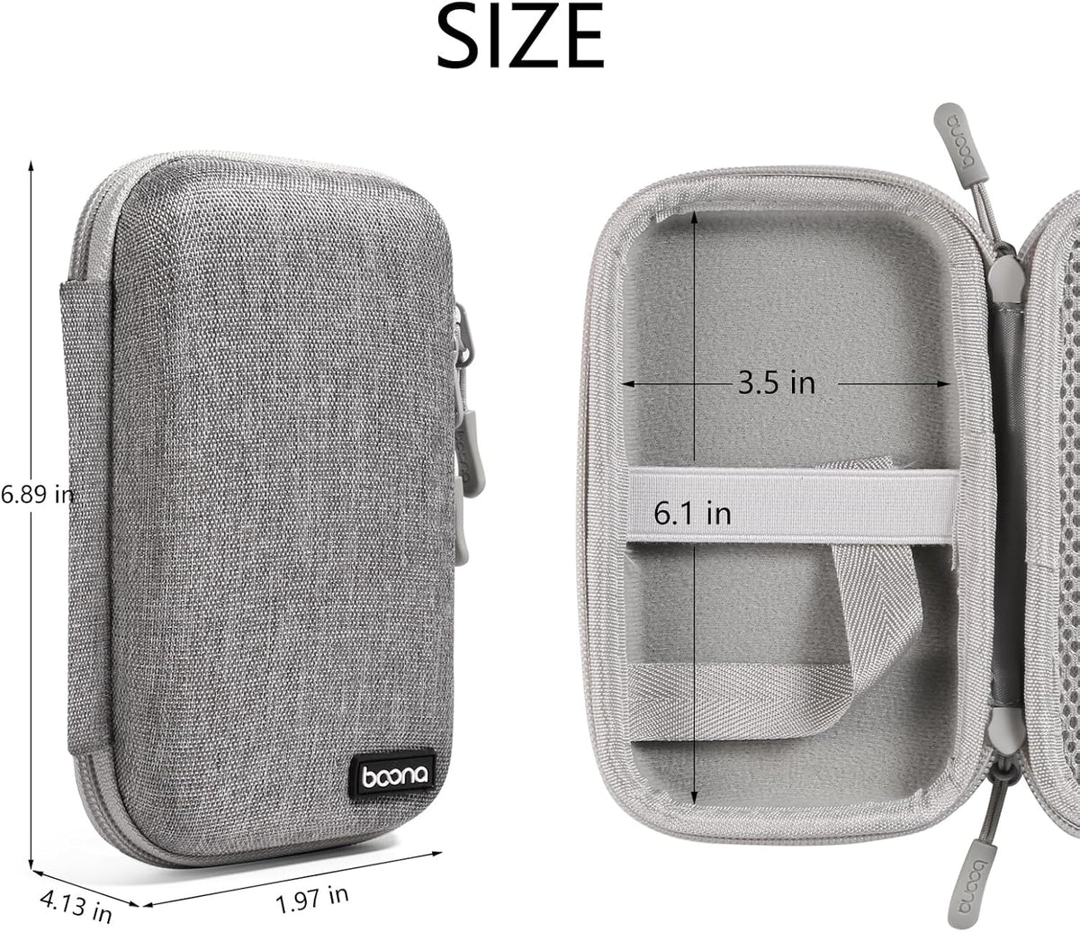 Diabetes Travel Case EVA Hard Shell Diabetic Supplies Bag Organizer for Blood Sugar Testing Kit, Glucose Monitor Kit with Meter, Glucose Test Strips, Lancets, Lancing Device, Alcohol Wipe (Black)