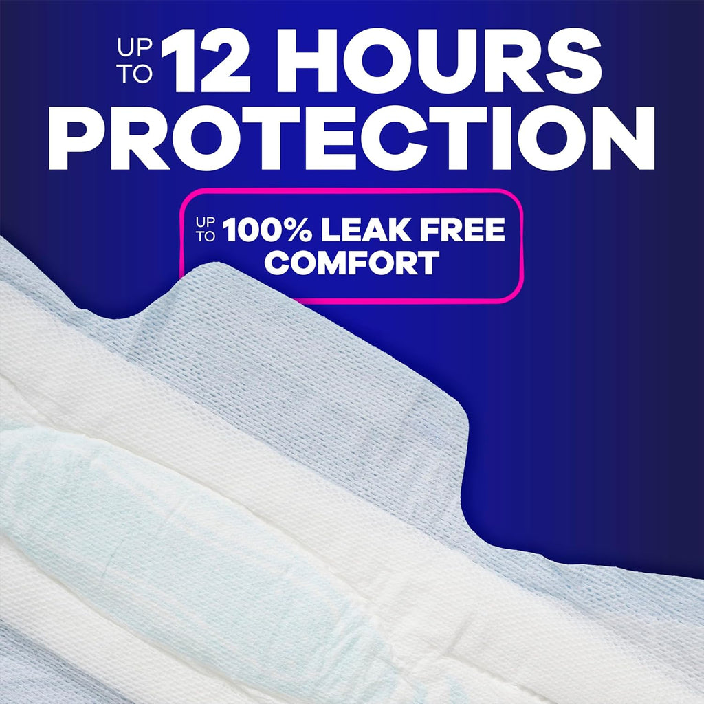 Always Maxi Overnight Pads with Wings, Size 5, Extra Heavy Overnight, Unscented, 72 Count