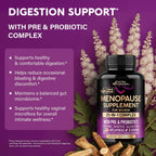 Menopause Supplements for Women - Black Cohosh, Pre & Probiotics - 60 Caps