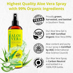 Seven Minerals, Aloe Vera Spray for Body & Hair - From Freshly Cut Organic Aloe (99%), Extra Strong, Easy to Apply, No Thickeners So It Absorbs Rapidly, No Sticky Residue - Made in USA (12 fl oz)