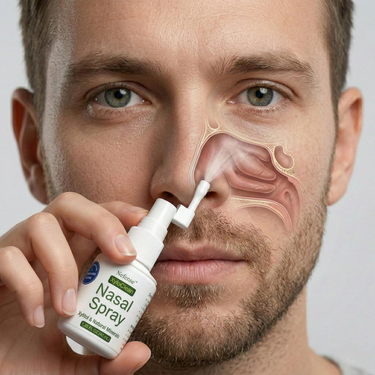 XyloClean ENT Specialist Recommended Xylitol Nasal Spray, Natural Moisturizer and Cleanses Irritants to Relieve Daily Congestion and Soothe Dry Passages