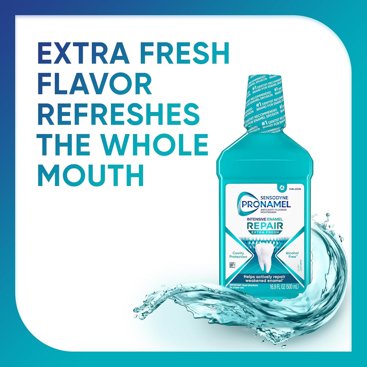 Sensodyne Pronamel Intensive Enamel Repair Mouthwash, 16.9 fl oz (3 Pack) | Alcohol-Free, Extra Fresh, To Help Actively Repair Enamel and Protect Against Cavities, SLS Free