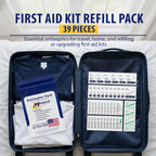 MFASCO Antiseptic Wound Care Travel Pack | 39 Piece First Aid Kit Refill