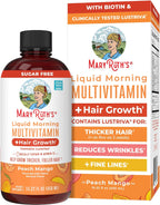 MARYRUTH'S Liquid Multivitamin + Hair Growth, Clinically Thicker Hair, 15oz | Clinically Tested in Women for Thicker Hair & Facial Wrinkles, Biotin 10000mcg, Lustriva Hair Growth Supplements, Skin Care