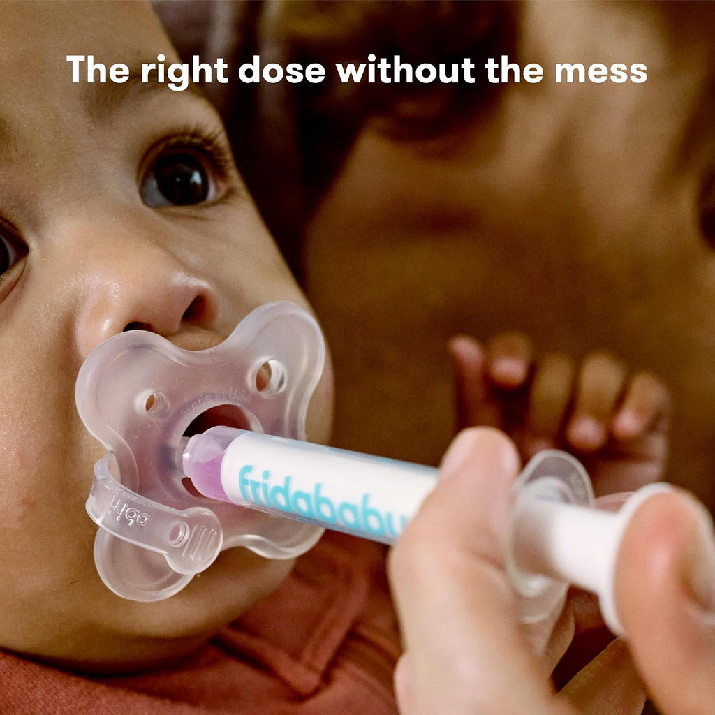 Frida Baby Medicine Pacifier Syringe, Accu-Dose Paci, Medi Frida, Fuss Free | Dispenser for Mess & Fuss Free Medicine Use, Baby-Safe Pacifier Design, Made in USA, Easy to Use