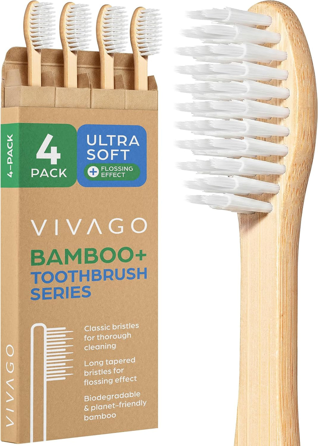 VIVAGO Extra Soft Toothbrushes for Adults - Ultra Soft Bristle Toothbrush