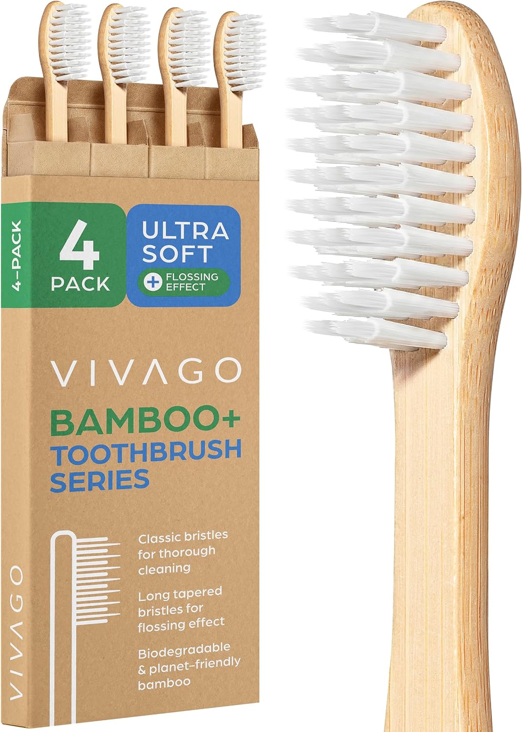VIVAGO Extra Soft Toothbrushes for Adults - Ultra Soft Bristle Toothbrush