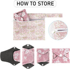 Reusable Menstrual Pads, Cloth Pads for Heavy Flow with Wet Bag, Large Sanitary Pads Set with Wings for Women, Washable Overnight Cloth Panty Pad Liners (Style c)